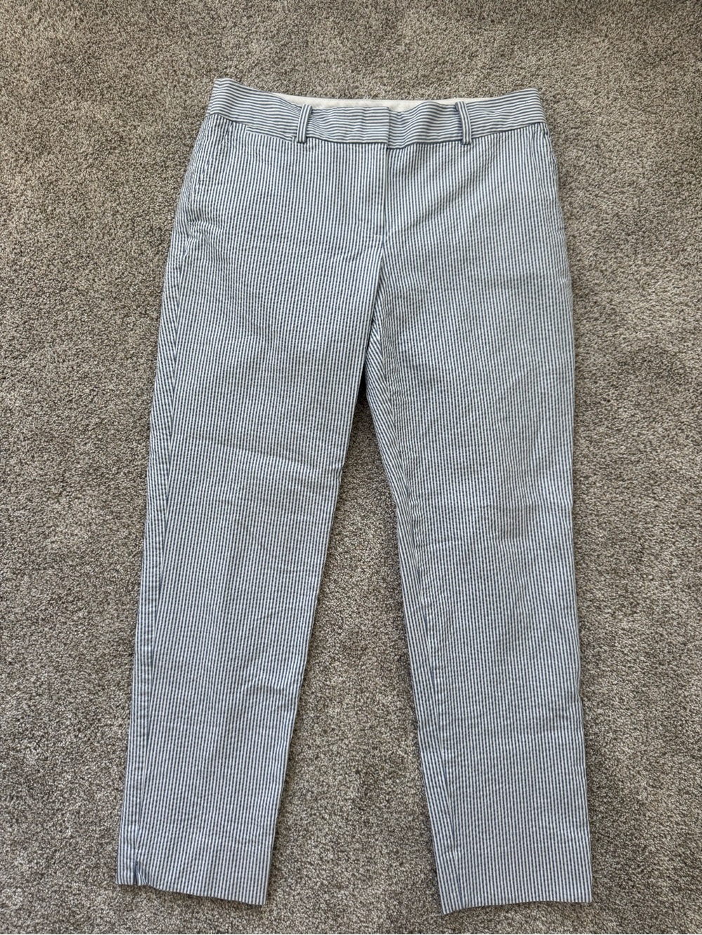 NWOT Talbots Seersucker Ankle Pants | Preppy Coastal Country Club, Size 4